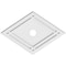 Ekena Millwork Diamond Architectural Grade PVC Ceiling Medallion, 30"W x 20"H x 3"ID x 10 1/2"C x 1"P, One-Piece CMP30X20DD-03000 - alternate 1